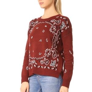 Madewell Bandana Pullover Sweater